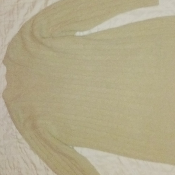 Ralph Lauren Cashmere Blend Beige Cable Knit Cardigan sz.M - Picture 5 of 5